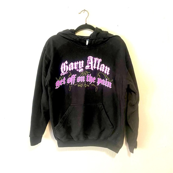 Vtg Tulex Hoodie Sz Med. Mens Gary Allan Get Off On The Pain Hoodie 2010 Y2K - Picture 1 of 7